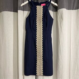 Lilly Pulitzer Navy, Pearl Stretch Shift Dress